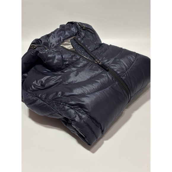 Andrew‎ Marc Premium Down Quilted Packable Navy Hooded Full Zip Puffer Jacket S - Picture 12 of 12